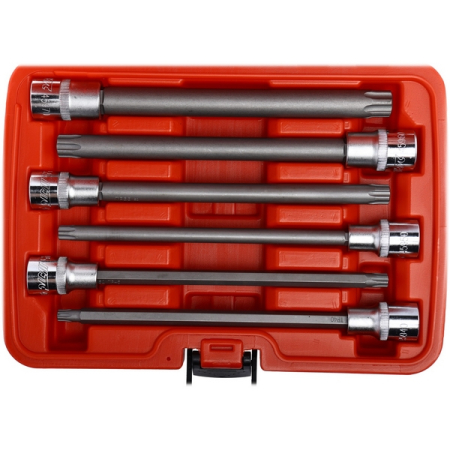 Набор бит-головок 1/2" TORX Plus TP40-TP70, L=200 мм, 6 предметов, JTC-7259