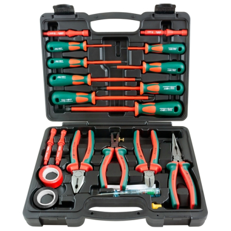 Набор диэлектрических отверток и шарнирно-губцевого инструмента, 20 предметов, Jonnesway PSV120S Набор диэлектрических отверток и шарнирно-губцевого инструмента, 20 предметов, Jonnesway PSV120S