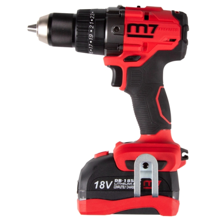 Аккумуляторная дрель-шуруповерт 18 В, 90 Нм, ударная, комплект, MIGHTY SEVEN DH-101A