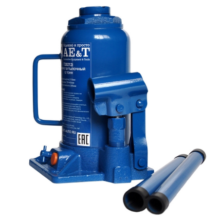 Домкрат бутылочный гидравлический, 12 т, AE&T T20212i Домкрат бутылочный гидравлический, 12 т, AE&T T20212i