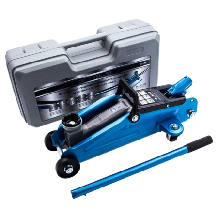 Подкатной гидравлический домкрат для автолюбителя, 2 т, в кейсе, Stels 51128
