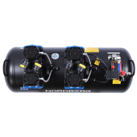 NORDBERG NCEO120/500 Компрессор поршневой безмасляный 220В, ресивер 125л, 500л/мин