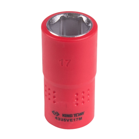 KING TONY 4335VE17M Головка торцевая диэлектрическая шестигранная 1/2”, 17 мм
