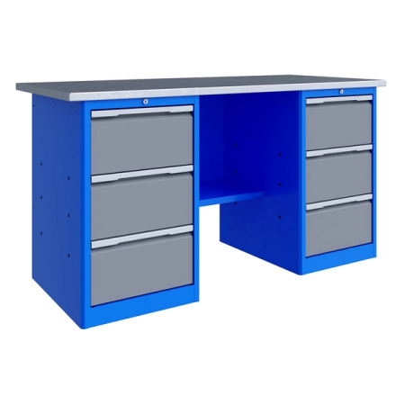 Верстак слесарный двухтумбовый Верстакофф TNC 161.33.1