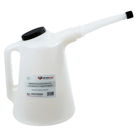 Измерительная емкость с крышкой, носиком и градуировкой, 8 л, Petropump PP470008