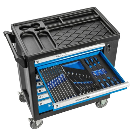 Набор инструментов в тележке, 544 предметов, HOEGERT HT7G050