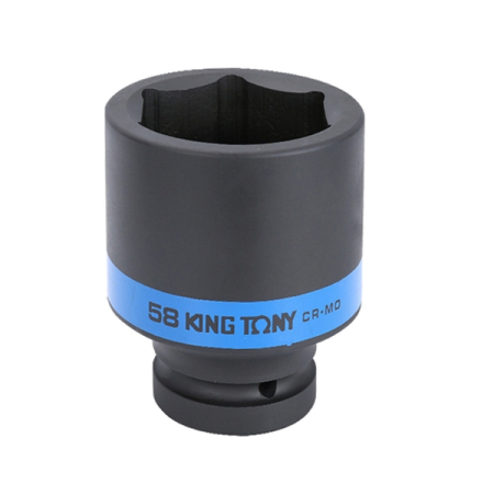 KING TONY 843558M Головка торцевая ударная глубокая шестигранная 1", 58 мм KING TONY 843558M Головка торцевая ударная глубокая шестигранная 1", 58 мм