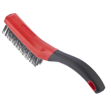 Щетка металлическая зачистная, четырехрядная, двухкомпонентная рукоятка, Matrix 74834