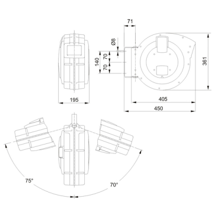BAHCO BPHRC1015 Шланг на автоматической катушке, 15 м, диаметр 10 мм BAHCO BPHRC1015 Шланг на автоматической катушке, 15 м, диаметр 10 мм