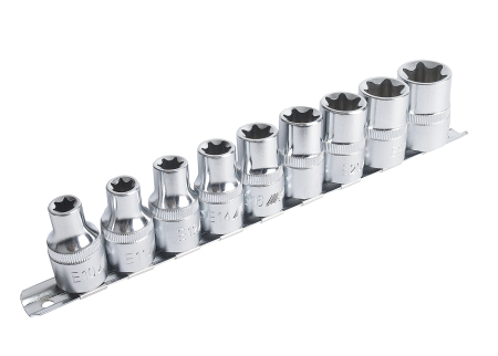 Набор головок торцевых 1/2" TORX Е10-Е24 9 предметов JTC Набор головок торцевых 1/2" TORX Е10-Е24 9 предметов JTC