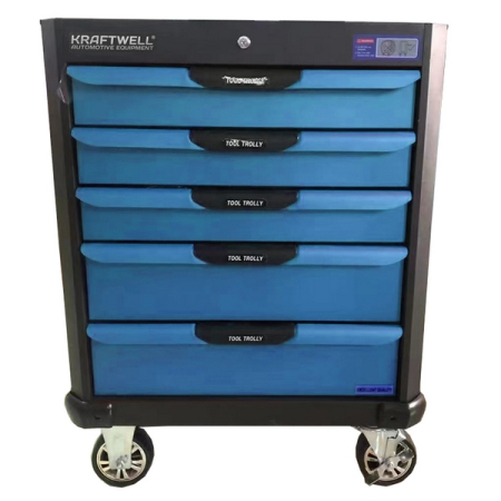 Тележка с 5 ящиками + ПОДАРОК инструмент, 157 предметов, KraftWell KRW-TTB+SET157