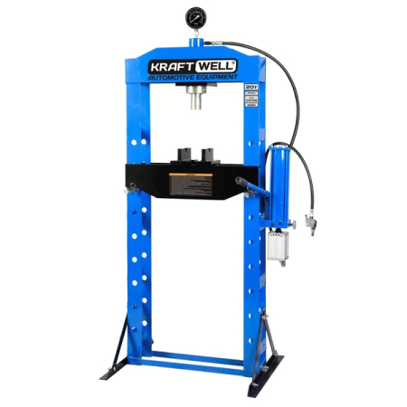 Пресс гидравлический с ручным и пневматическим приводом, напольный, 20 т, KRAFTWELL KRWPR20A