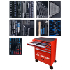 KING TONY 932-005MR Набор инструментов в красной тележке, 161 предмет