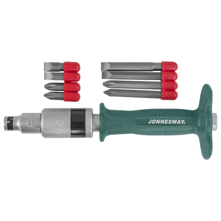 Ударная отвертка с битами SL и PH, 9 предметов, Jonnesway AG010139 Ударная отвертка с битами SL и PH, 9 предметов, Jonnesway AG010139