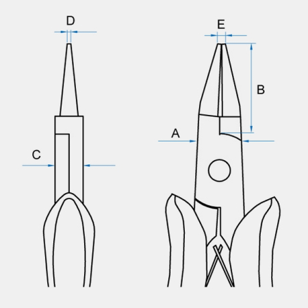 Плоскогубцы с прямоугольным сечением губок, длина 128 мм KING TONY 63B7-05