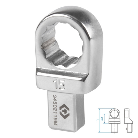 Насадка накидная серии FIT, 15 мм, 9x12 мм KING TONY 34502115M