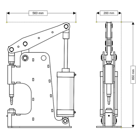 Пневматический клепальный станок ОДА Сервис ODA-B1187
