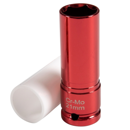 Головка торцевая ударная глубокая 1/2", 21 мм, тонкостенная, пластиковая защита AF00645121
