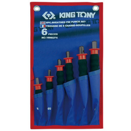 KING TONY 1006GPN Набор выколоток с протектором, 6 предметов
