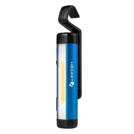 Фонарь светодиодный аккумуляторный, COB+SMD LED, поворотный кронштейн, HOEGERT HT1E418