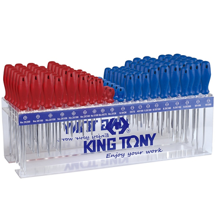 KING TONY 87111 Подставка для отверток на 114 предметов, плексиглас