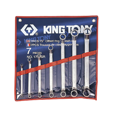 Набор ключей накидных 1/4-9/8 дюйма 7 предметов King Tony 1707SR