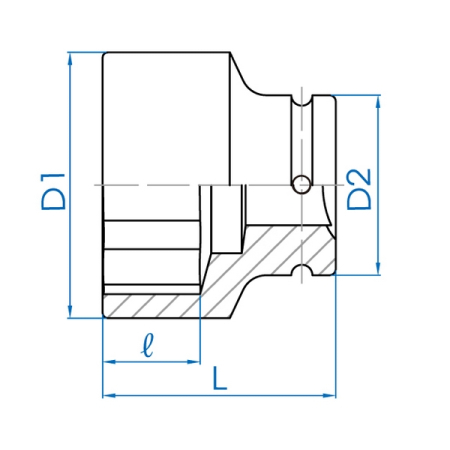 KING TONY 953536M Головка торцевая ударная 1&1/2 дюйма шестигранная, 36 мм KING TONY 953536M Головка торцевая ударная 1&1/2 дюйма шестигранная, 36 мм