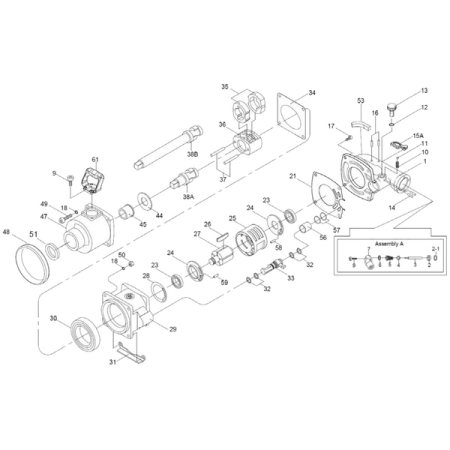 Ремкомплект для гайковерта 33852-250, ротор пневмодвигателя KING TONY 33851-B27