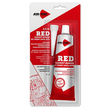 Герметик для прокладок, 85 г, красный AIM-ONE Red RTV Gasket Maker Neutral Type