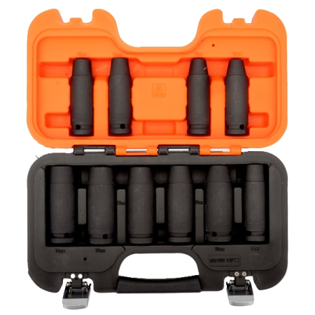 Набор ударных глубоких торцевых головок 1/2 дюйма, 10-19 мм, 10 предметов, BAHCO DD/S10