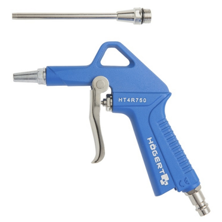 Пистолет для продувки, короткое и длинное сопло, HOEGERT HT4R750