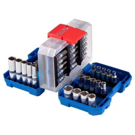 KING TONY 2549MR-EB Набор торцевых головок и насадок 1/4", 4-14 мм, 49 предметов