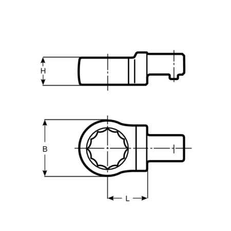 Насадка для динамометрического ключа накидная, 14x18, 14 мм, IRIMO 7314-2-14