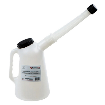 Измерительная емкость с крышкой, носиком и градуировкой, 1 л, Petropump PP470001