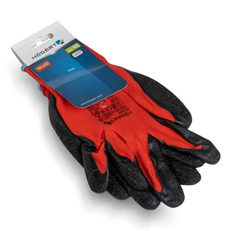 Перчатки рабочие со вспененным латексом, размер 10, HOEGERT Roder HT5K750-10