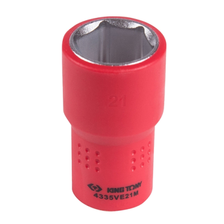 KING TONY 4335VE21M Головка торцевая диэлектрическая шестигранная 1/2”, 21 мм KING TONY 4335VE21M Головка торцевая диэлектрическая шестигранная 1/2”, 21 мм