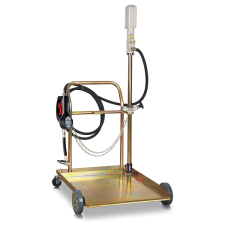 Комплект для раздачи масла из бочек, пневматический, мобильный с тележкой, KraftWell KRW1764.S