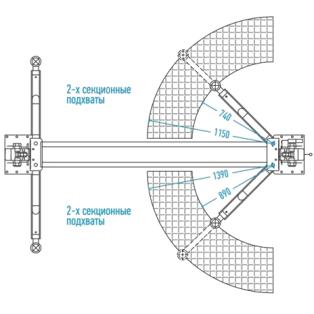 Nordberg N4121A-4T Подъемник автомобильный 2-стоечный электрогидравлический, 4 т, 220V Nordberg N4121A-4T Подъемник автомобильный 2-стоечный электрогидравлический, 4 т, 220V
