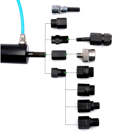 Съемник дизельных форсунок, пневматический, с комплектом адаптеров, ОДА Сервис ODA-3204B
