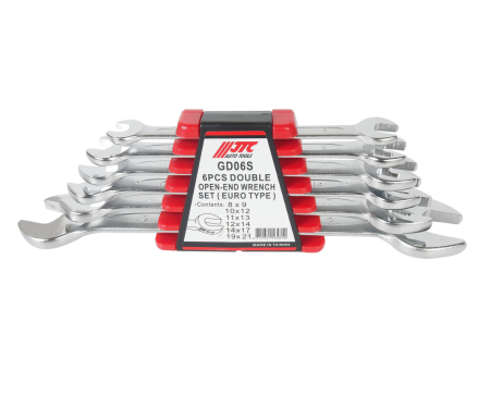 Набор ключей рожковых 8-21мм двухсторонних 6 предметов в кейсе JTC-GD06S