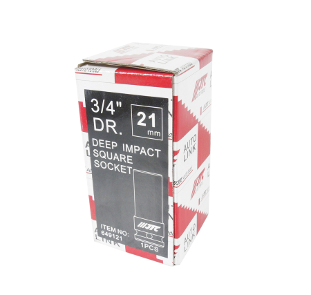 Головка торцевая 3/4" 21мм 4-х гранная (квадрат) ударная высокая L=90мм JTC