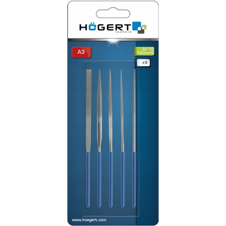 Набор алмазных надфилей, 5 предметов, HOEGERT HT3B808