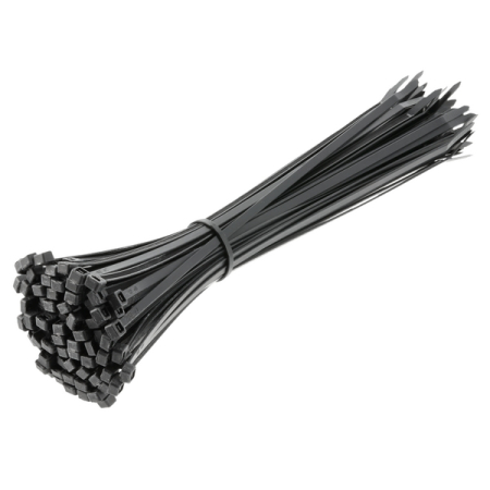 Нейлоновые стяжки 4,8x300 мм, 100 шт, черные, HOEGERT HT2C712