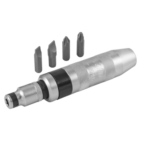 Ударная отвертка с битами SL и PH, 5 предметов, Jonnesway AG010055