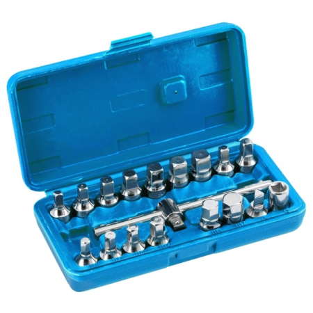 Набор головок для слива масла 3/8”, 18 шт, HOEGERT HT8G321