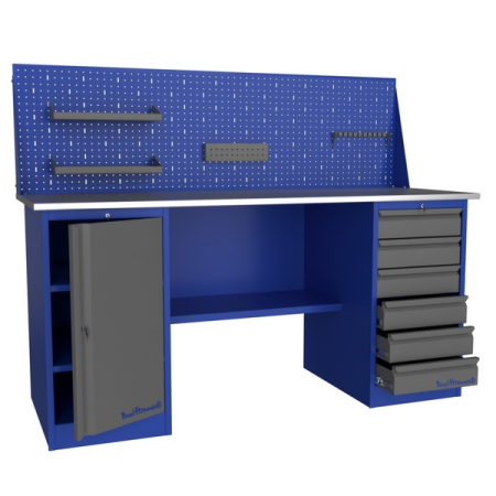 Верстак слесарный двухтумбовый с экраном Верстакофф PROFFI 218 T Д6 Э