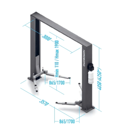 Nordberg N4122H-5T Подъемник автомобильный двухстоечный электрогидравлический, 5 тонн
