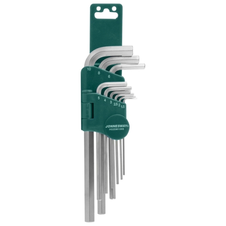 Комплект угловых шестигранников Long 1,5-10 мм, 9 предметов, Jonnesway H02SM109S