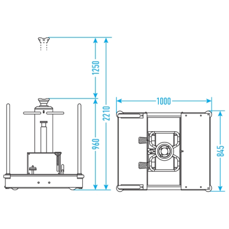 NORDBERG N601T Домкрат пневмогидравлический ямный (канавный подъемник), 15 т