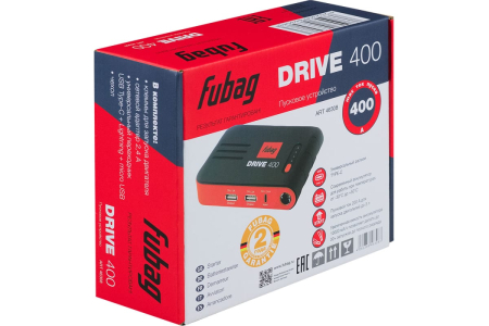 Автономное пусковое устройство FUBAG Drive 400, 12 В, 10000 мАч, Type-C
